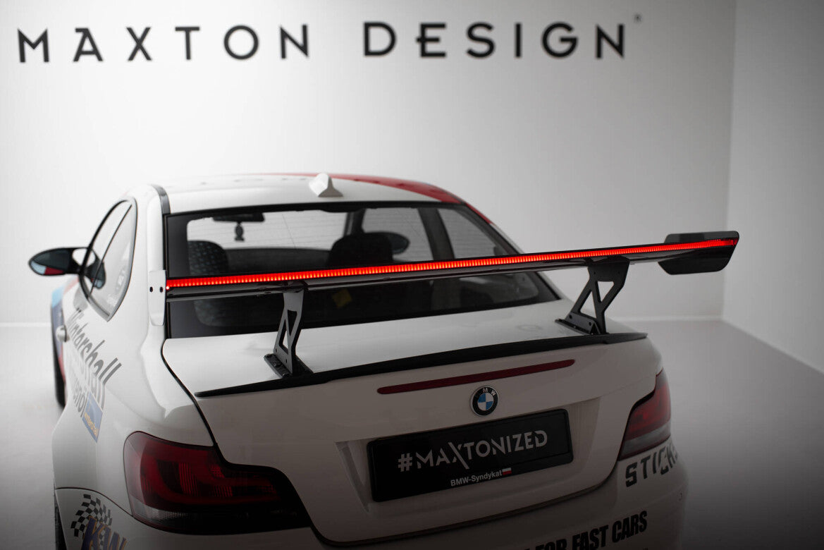 Carbon Heckspoiler Heckflügel Standfuß Innen V.1 + LED passend für BMW 1er M E82