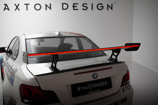 Carbon Heckspoiler Heckflügel Standfuß Innen V.2 + LED passend für BMW 1er M E82