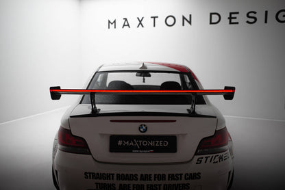 Carbon Heckspoiler Heckflügel Standfuß Innen V.2 + LED passend für BMW 1er M E82
