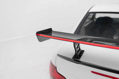 Carbon Heckspoiler Heckflügel Standfuß Innen V.2 + LED passend für BMW 1er M E82
