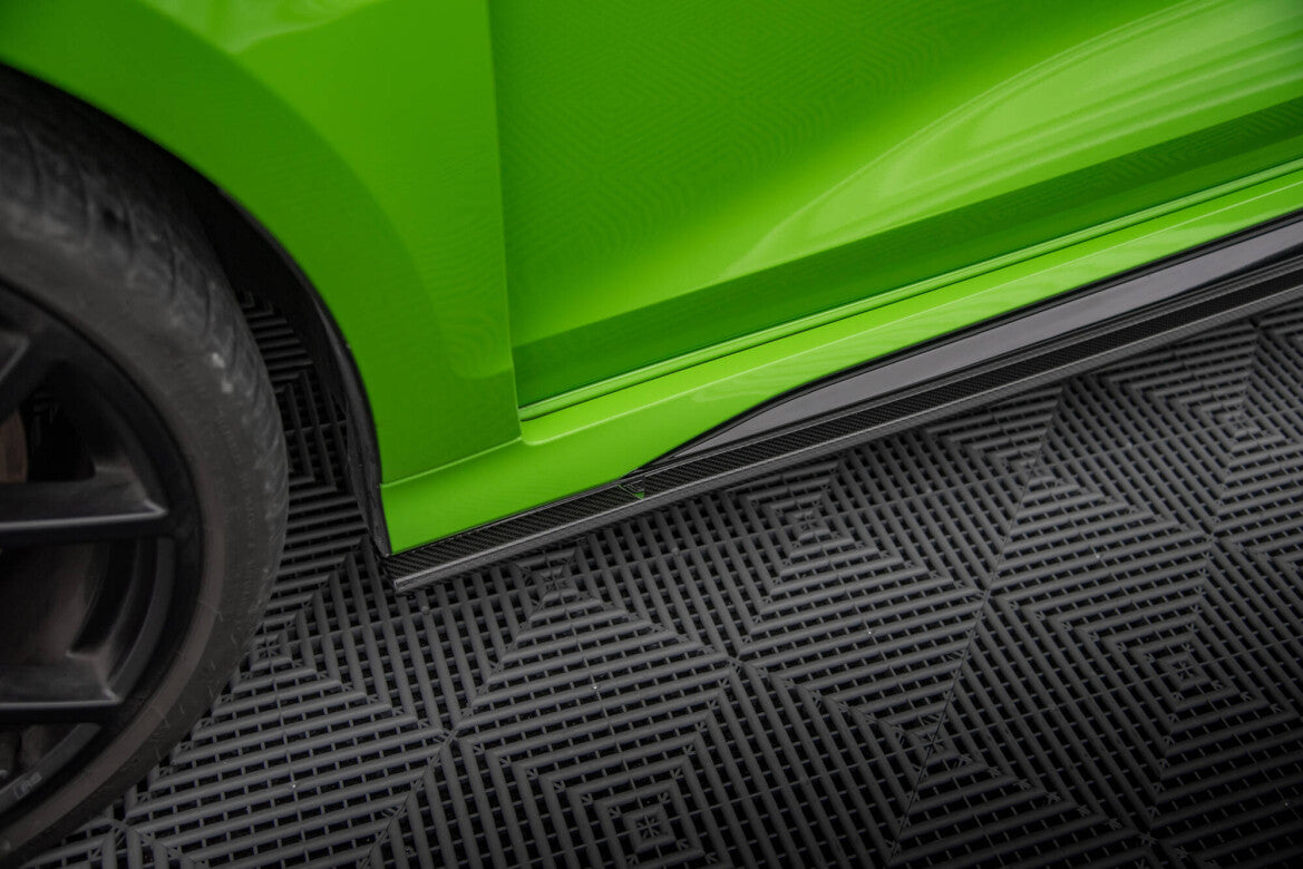 Carbon Seitenschweller Ansatz (Paar) passend für Audi RS3 Limousine / Sportback 8Y