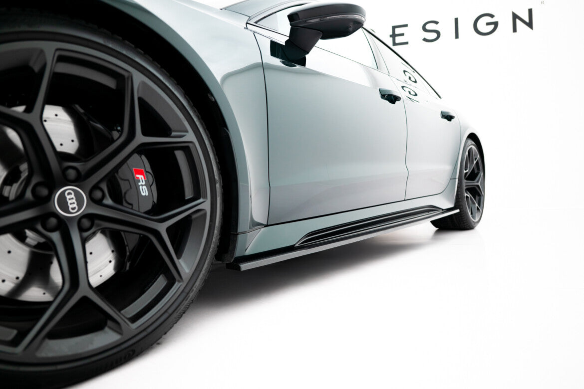 Carbon Seitenschweller Ansatz (Paar) passend für Audi RS7 C8