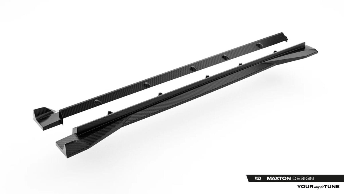 Carbon Seitenschweller Ansatz (Paar) passend für Audi RSQ8 Mk1 Facelift
