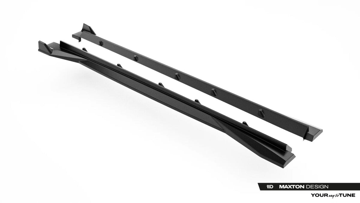 Carbon Seitenschweller Ansatz (Paar) passend für Audi RSQ8 Mk1 Facelift