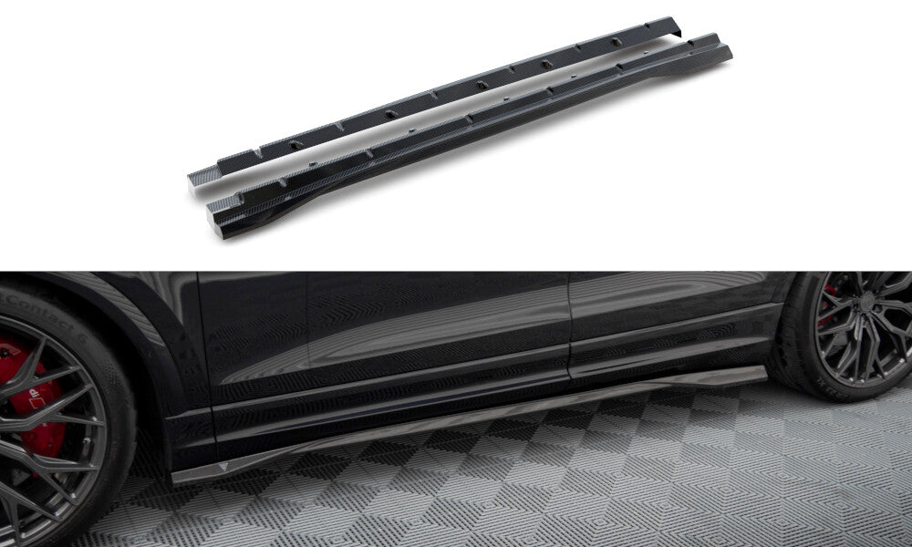 Carbon Seitenschweller Ansatz (Paar) passend für Audi RSQ8 Mk1
