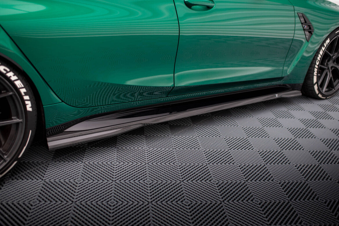 Carbon Seitenschweller Ansatz (Paar) passend für BMW M3 Limousine / Touring G80 / G81