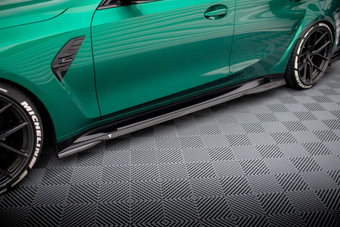 Carbon Seitenschweller Ansatz (Paar) passend für BMW M3 Limousine / Touring G80 / G81
