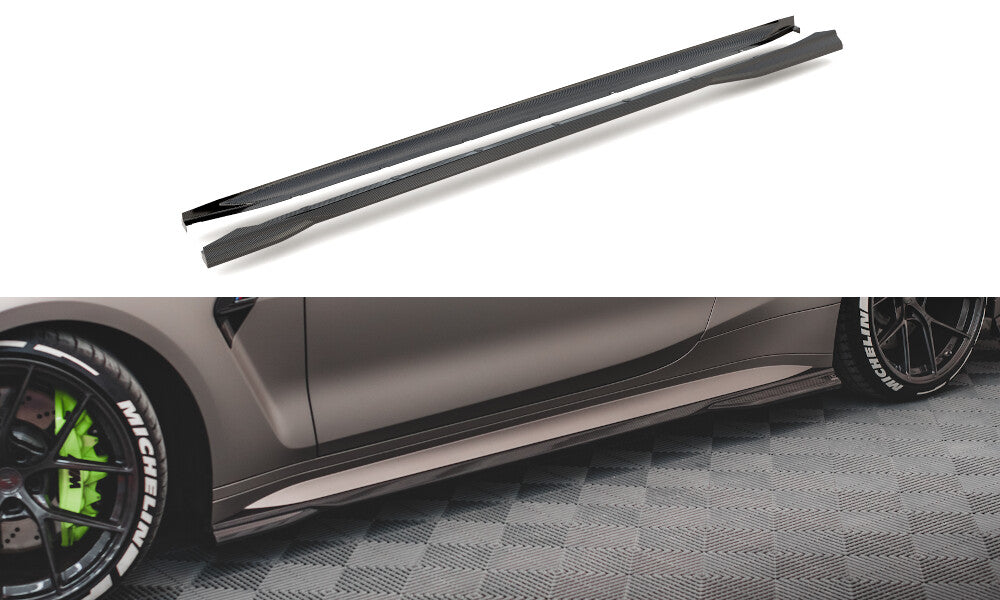 Carbon Seitenschweller Ansatz (Paar) passend für BMW M4 G82 / G82 FL