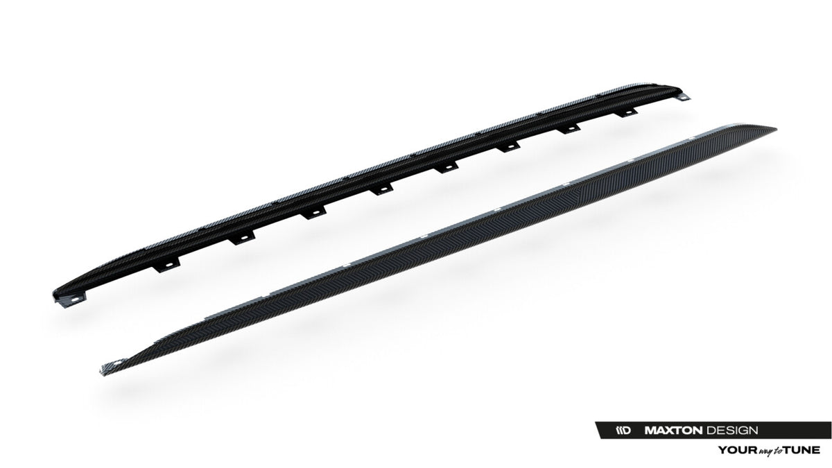 Carbon Seitenschweller Ansatz (Paar) V.2 passend für Audi RS3 Limousine 8Y FL