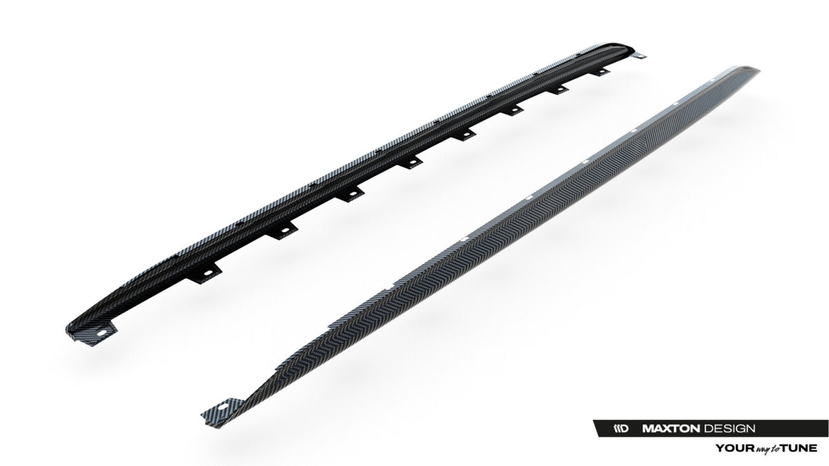 Carbon Seitenschweller Ansatz (Paar) V.2 passend für Audi RS3 Limousine 8Y FL