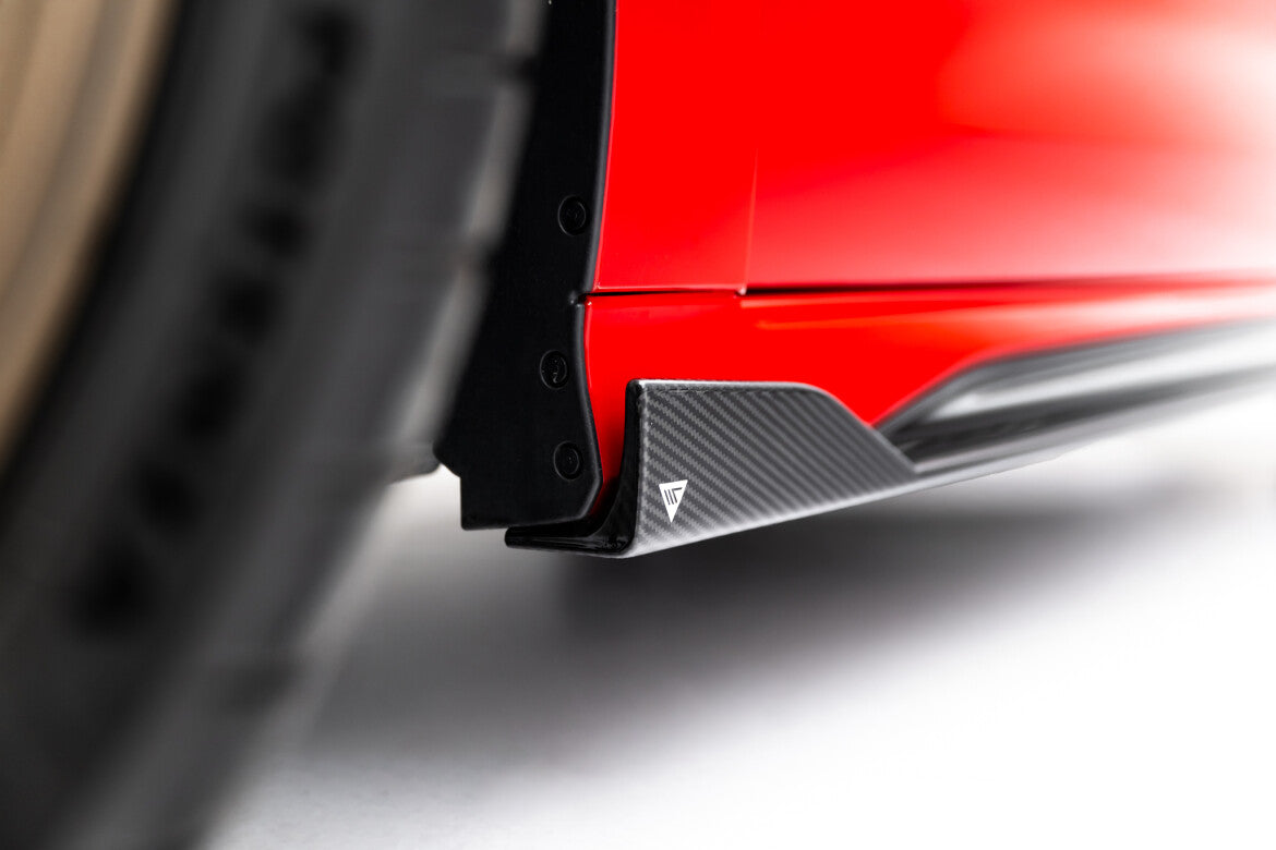Carbon Set Seitenschweller Ansatz (Paar)passend für Audi RS3 Limousine 8Y FL