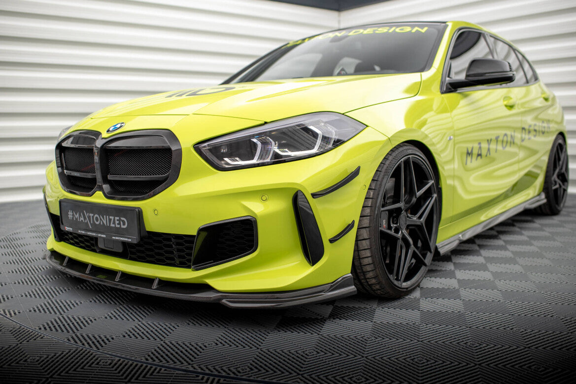 Carbon Stoßstangen Flaps Wings vorne Canards passend für BMW 1er M-Paket / M135i / 128ti F40