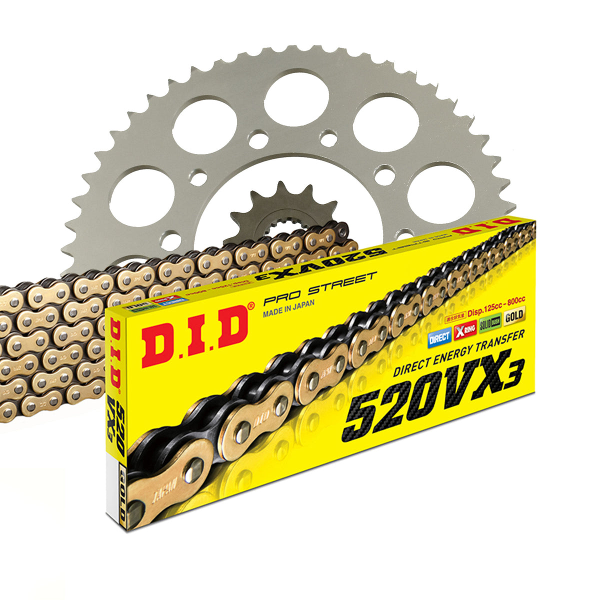 DID Kettensatz für Honda CB 500 X ABS 19-20 520 VX3 Kettenkit