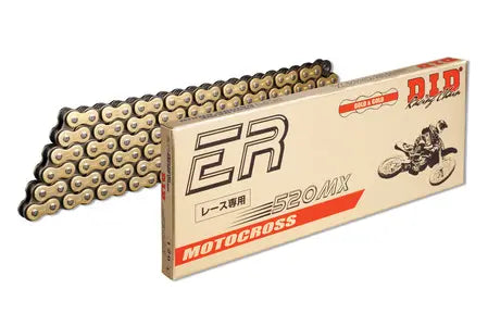 Kette Antriebskette DID 520 MX 120 G&B offen mit Clipschloss gold