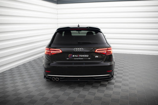 Diffusor Flaps passend für Audi A3 Sportback 8V FL schwarz Hochglanz