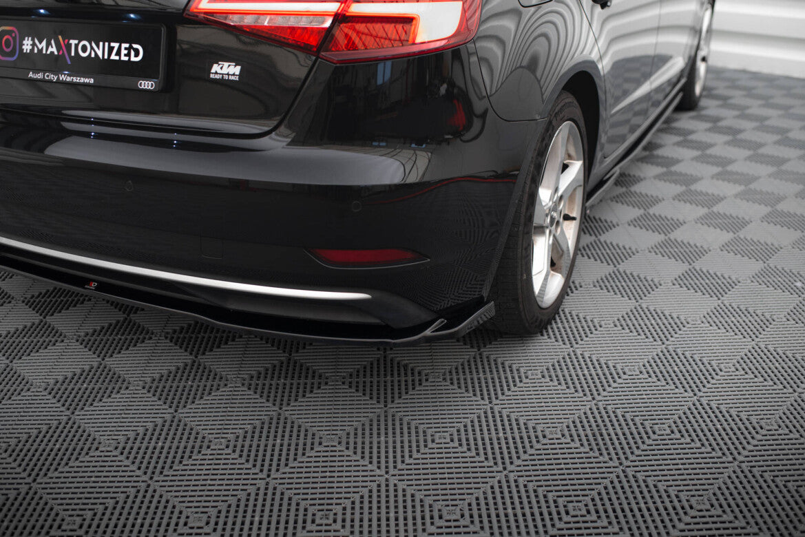 Diffusor Flaps passend für Audi A3 Sportback 8V FL schwarz Hochglanz