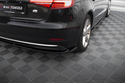 Diffusor Flaps passend für Audi A3 Sportback 8V FL schwarz Hochglanz