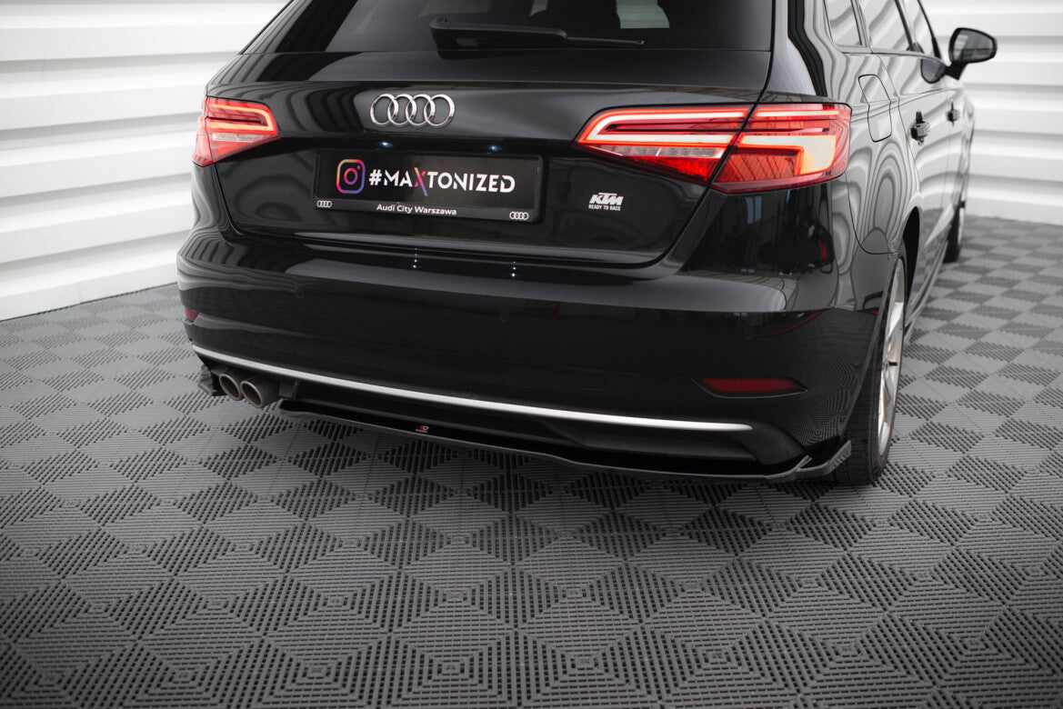 Diffusor Flaps passend für Audi A3 Sportback 8V FL schwarz Hochglanz