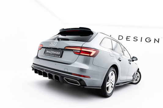 Diffusor Flaps passend für Audi A4 / A4 S-Line / S4 Limousine / Avant B9 schwarz Hochglanz