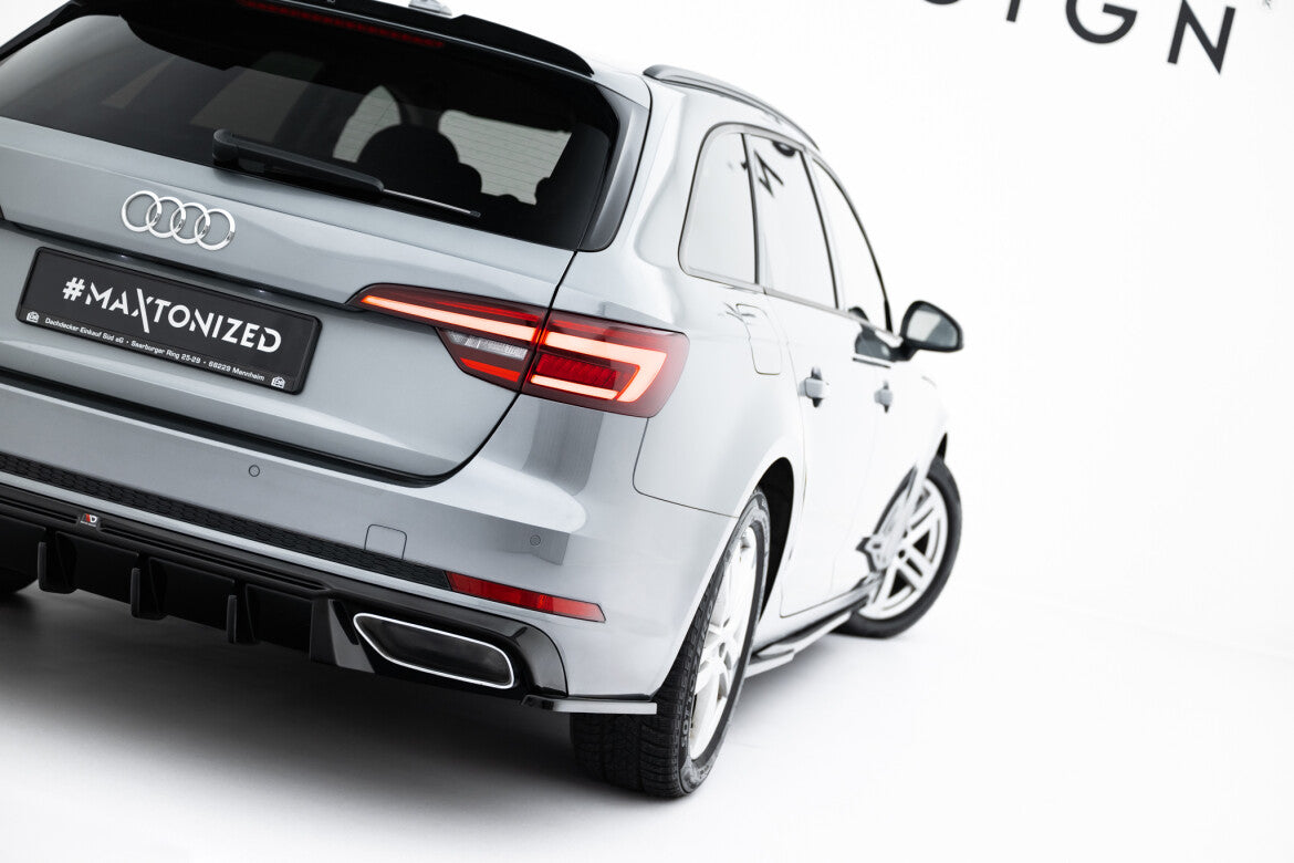 Diffusor Flaps passend für Audi A4 / A4 S-Line / S4 Limousine / Avant B9 schwarz Hochglanz