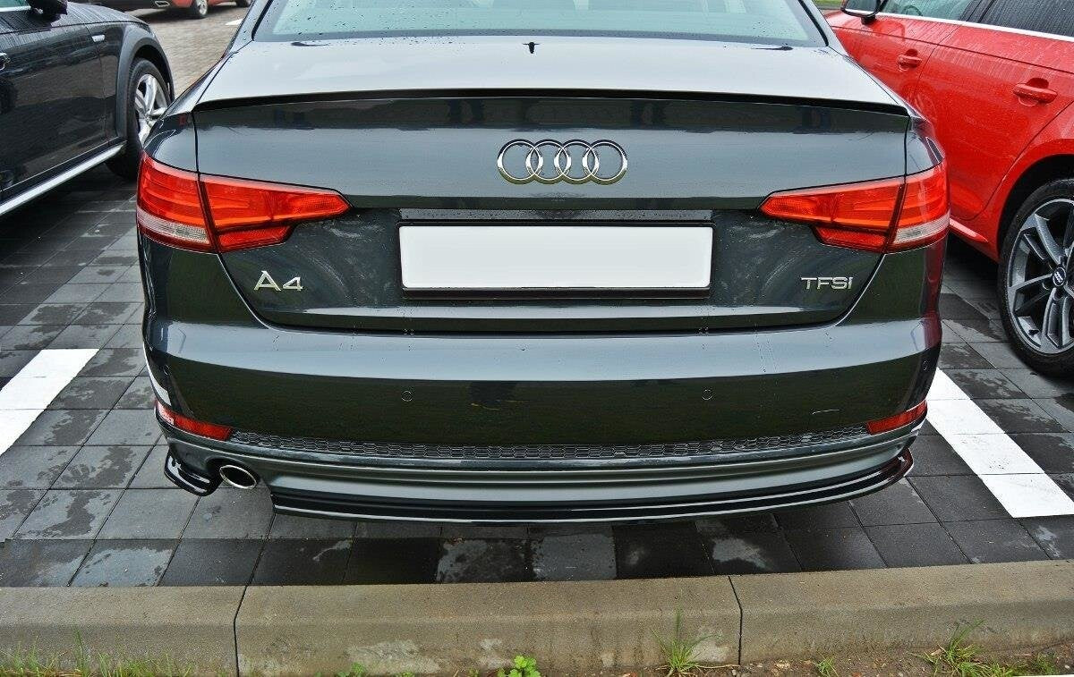 Diffusor Flaps passend für Audi A4 B9 S-Line schwarz Hochglanz
