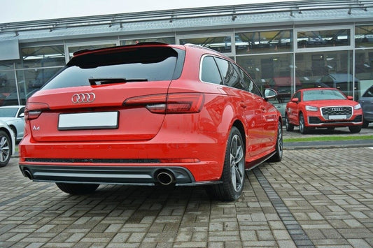 Diffusor Flaps passend für Audi A4 B9 S-Line schwarz Hochglanz