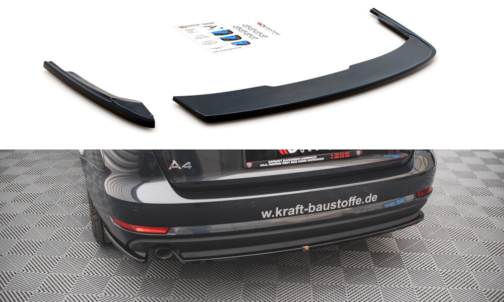 Diffusor Flaps passend für Audi A4 B9 schwarz Hochglanz