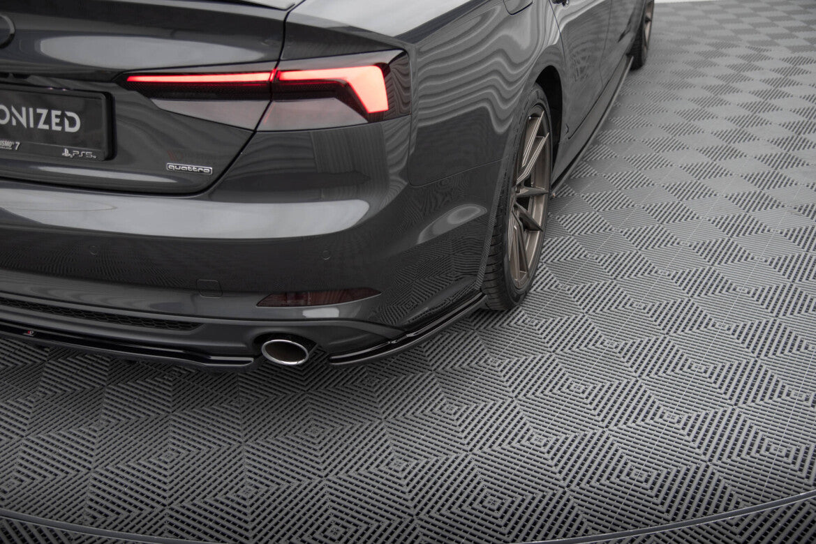 Diffusor Flaps passend für Audi A5 S-Line F5 Sportback schwarz Hochglanz