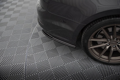 Diffusor Flaps passend für Audi A5 S-Line F5 Sportback schwarz Hochglanz