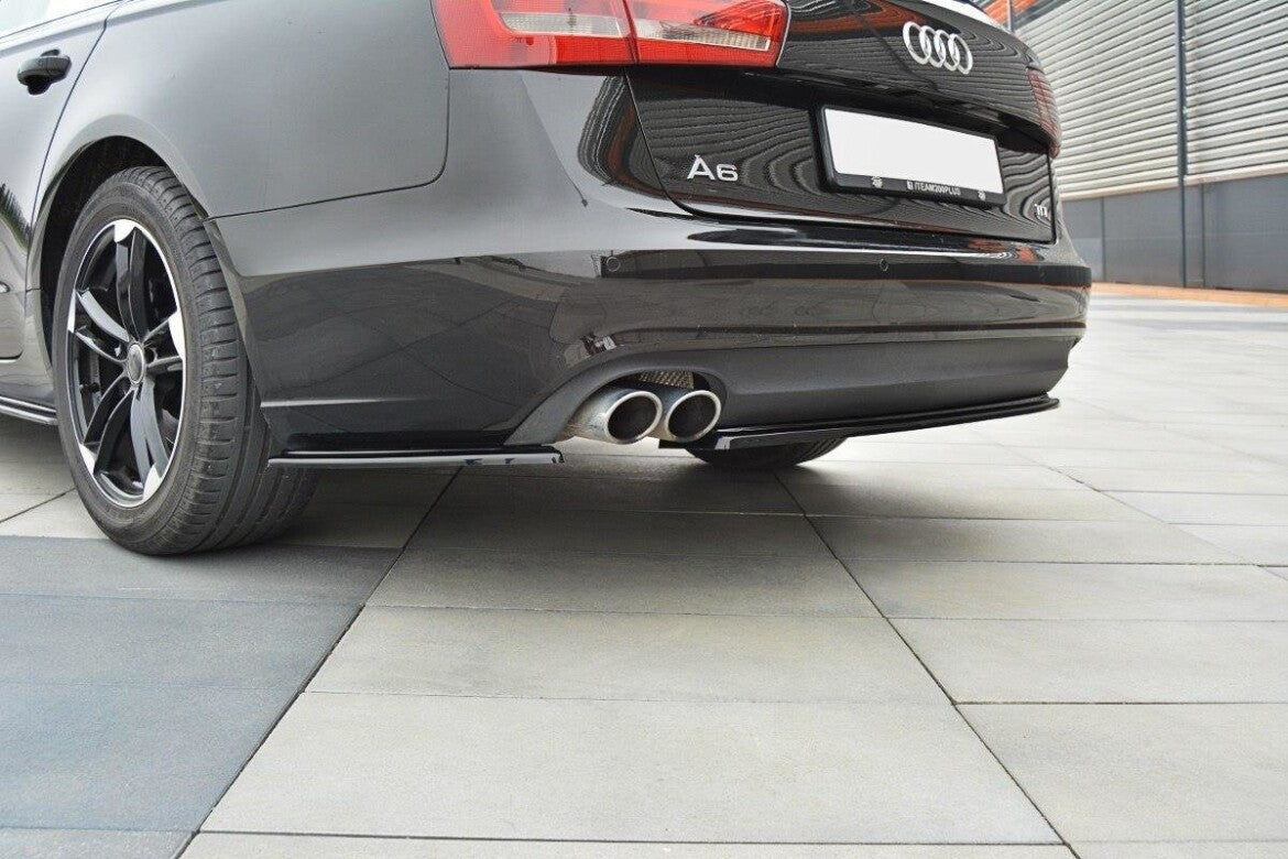 Diffusor Flaps passend für Audi A6 Avant / Limousine C7 schwarz Hochglanz