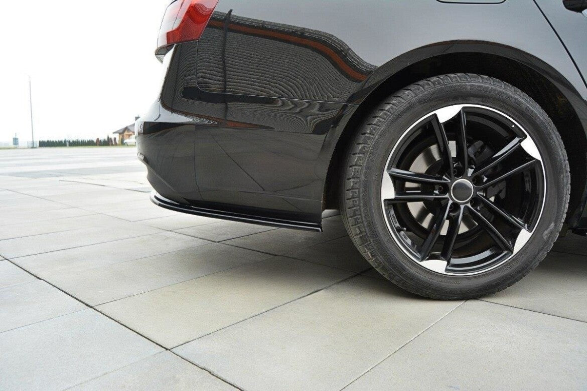 Diffusor Flaps passend für Audi A6 Avant / Limousine C7 schwarz Hochglanz