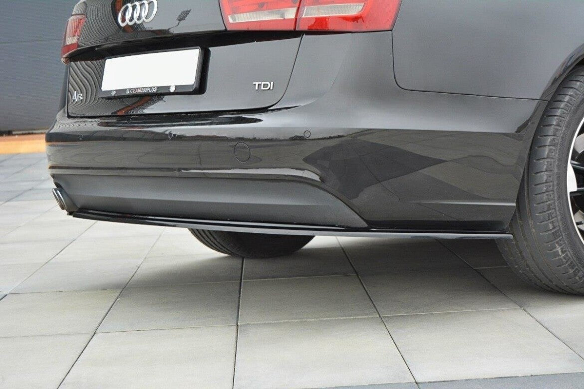 Diffusor Flaps passend für Audi A6 Avant / Limousine C7 schwarz Hochglanz