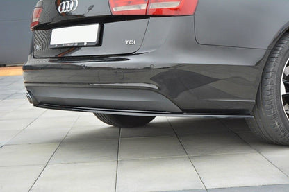 Diffusor Flaps passend für Audi A6 Avant / Limousine C7 schwarz Hochglanz