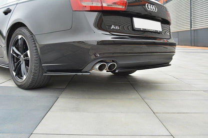Diffusor Flaps passend für Audi A6 C7 schwarz matt
