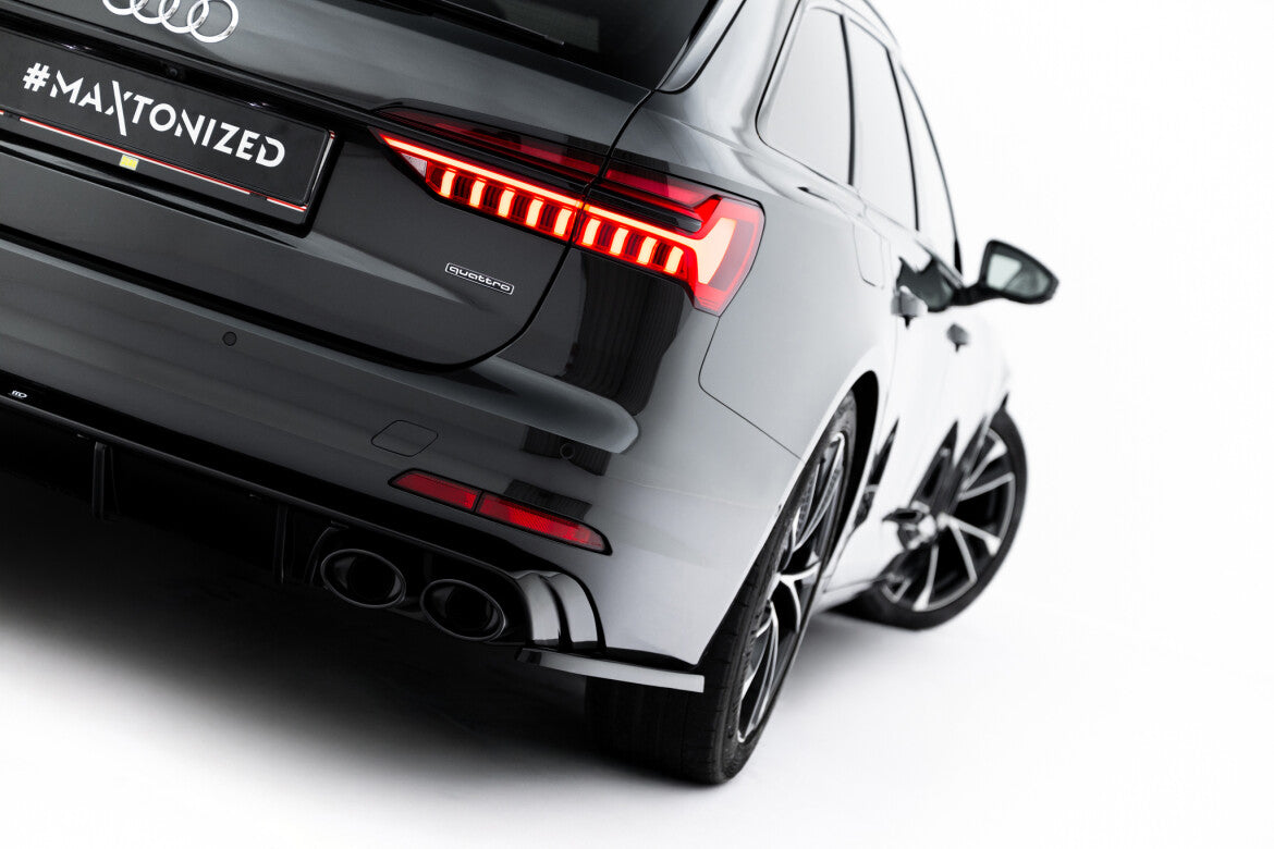 Diffusor Flaps passend für Audi A6 Limousine / Avant C8 / C8 FL schwarz Hochglanz