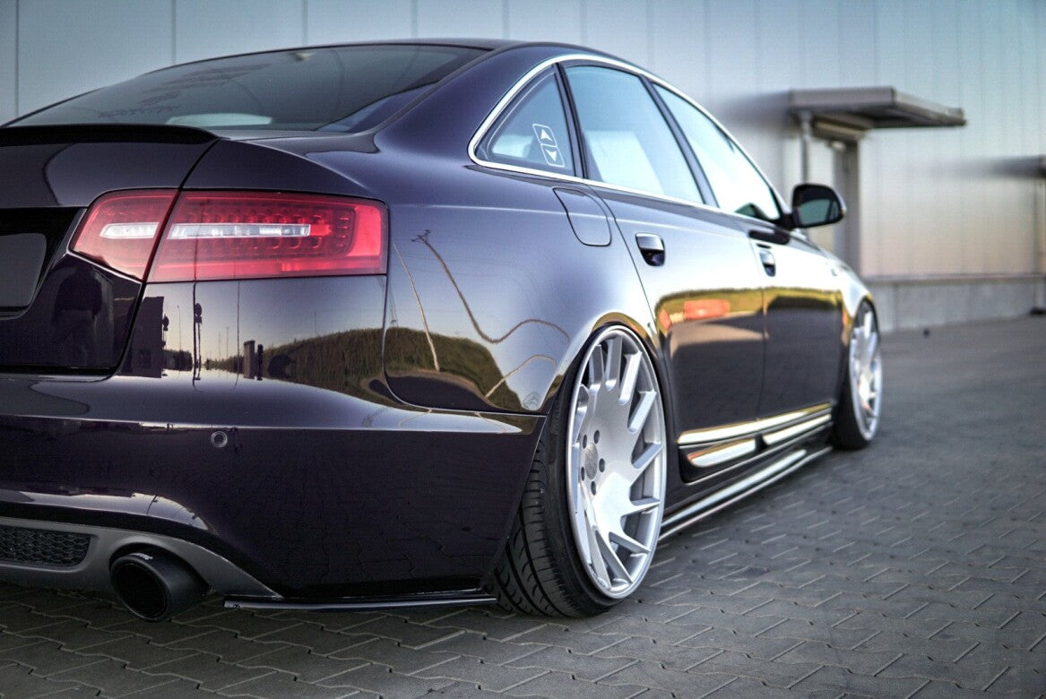 Diffusor Flaps passend für Audi A6 S-Line C6 / C6 FL Limousine / Avant schwarz Hochglanz