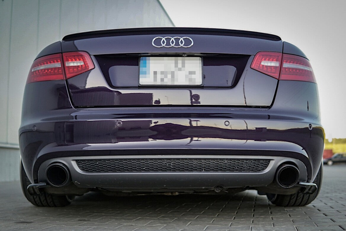 Diffusor Flaps passend für Audi A6 S-Line C6 / C6 FL Limousine / Avant schwarz Hochglanz