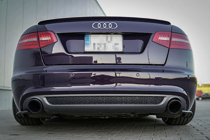 Diffusor Flaps passend für Audi A6 S-Line C6 / C6 FL Limousine / Avant schwarz Hochglanz