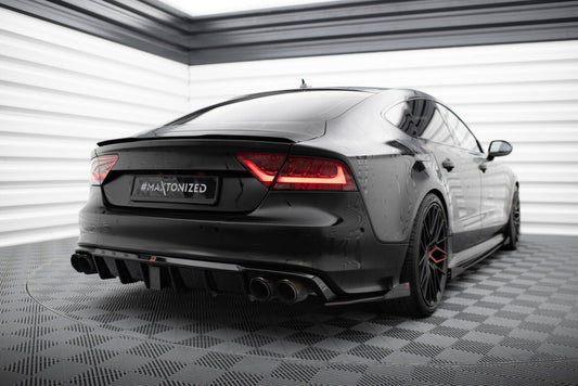 Diffusor Flaps passend für Audi A7 S-Line C7 schwarz Hochglanz
