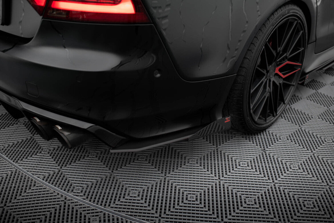 Diffusor Flaps passend für Audi A7 S-Line C7 schwarz Hochglanz