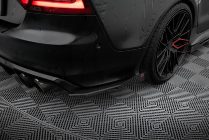 Diffusor Flaps passend für Audi A7 S-Line C7 schwarz Hochglanz