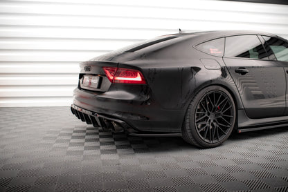 Diffusor Flaps passend für Audi A7 S-Line / S7 C7 schwarz Hochglanz