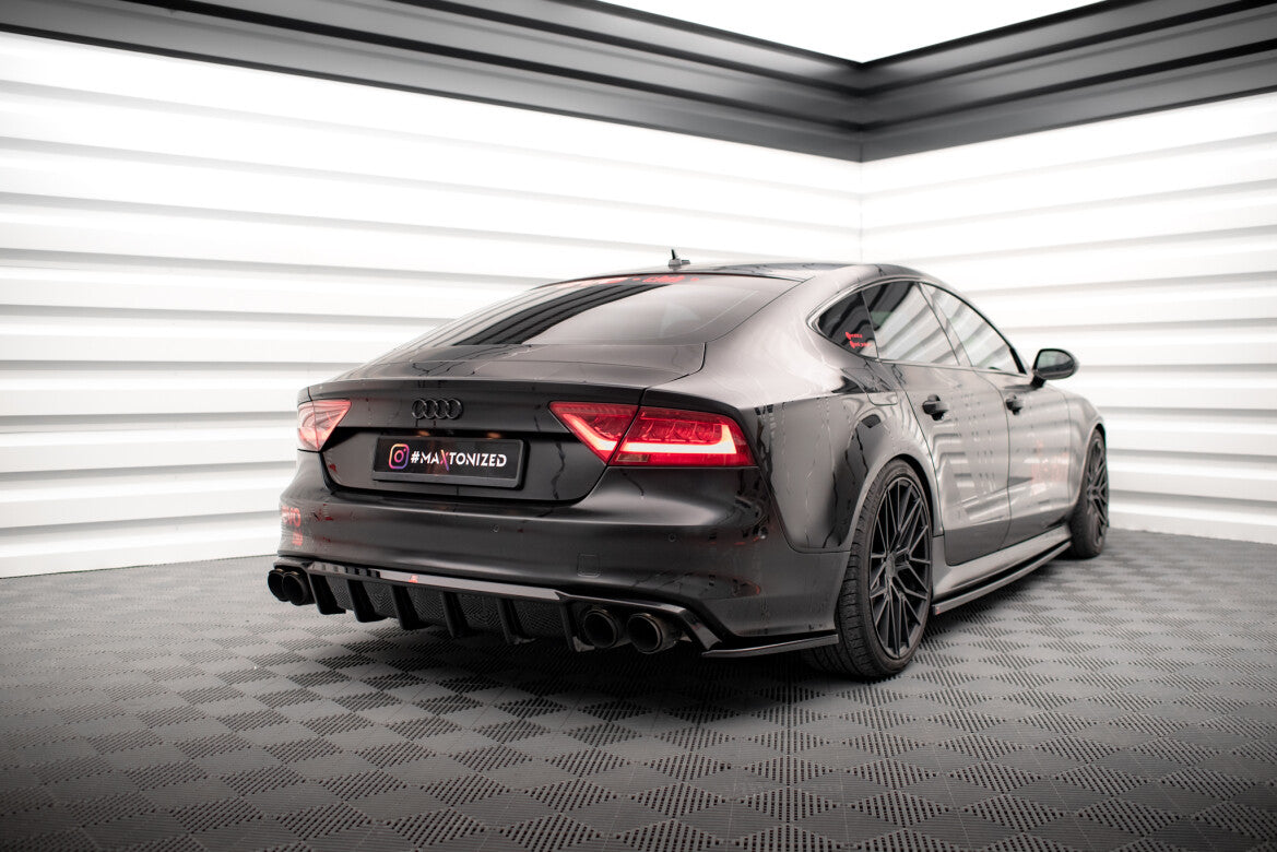 Diffusor Flaps passend für Audi A7 S-Line / S7 C7 schwarz Hochglanz