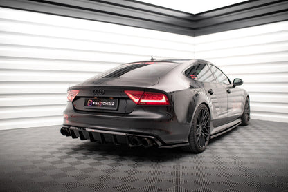 Diffusor Flaps passend für Audi A7 S-Line / S7 C7 schwarz Hochglanz