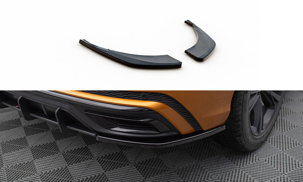 Diffusor Flaps passend für Audi Q8 S-line Mk1 schwarz Hochglanz