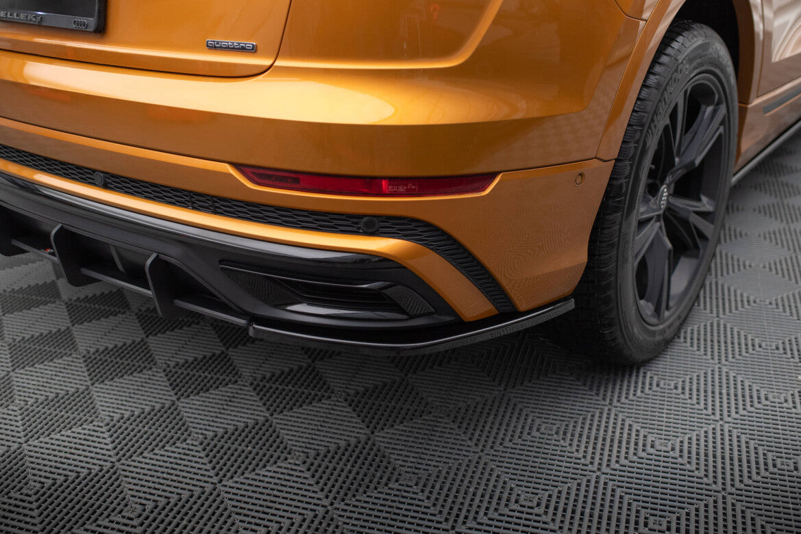 Diffusor Flaps passend für Audi Q8 S-line Mk1 schwarz Hochglanz