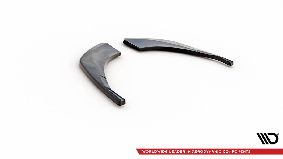 Diffusor Flaps passend für Audi Q8 S-line Mk1 schwarz Hochglanz