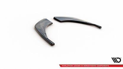 Diffusor Flaps passend für Audi Q8 S-line Mk1 schwarz Hochglanz
