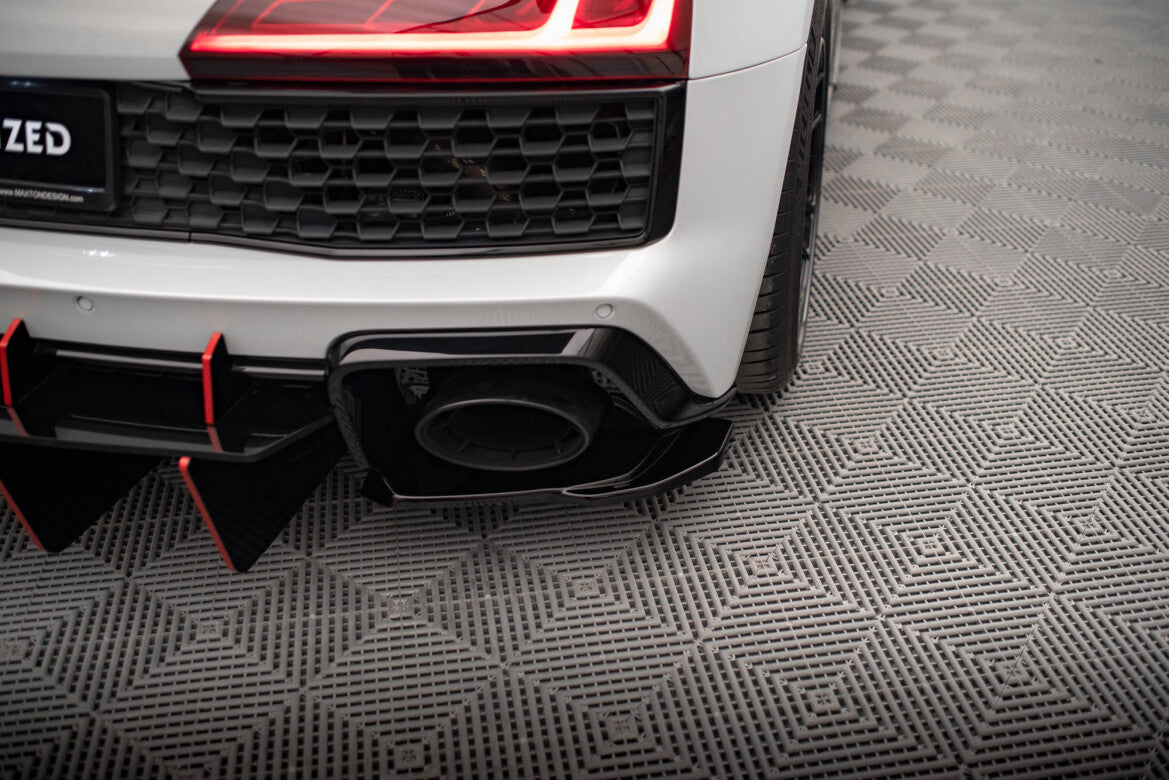 Diffusor Flaps passend für Audi R8 Mk2 FL schwarz Hochglanz