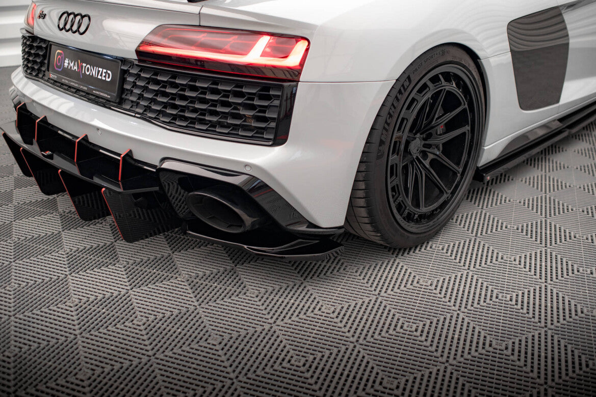 Diffusor Flaps passend für Audi R8 Mk2 FL schwarz Hochglanz